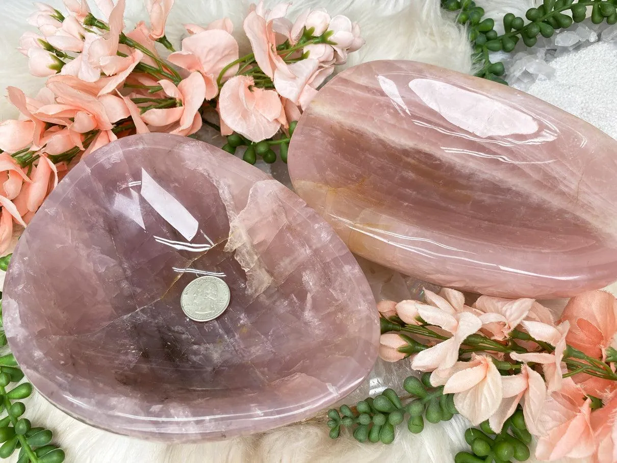 Large Rose Quartz Bowls