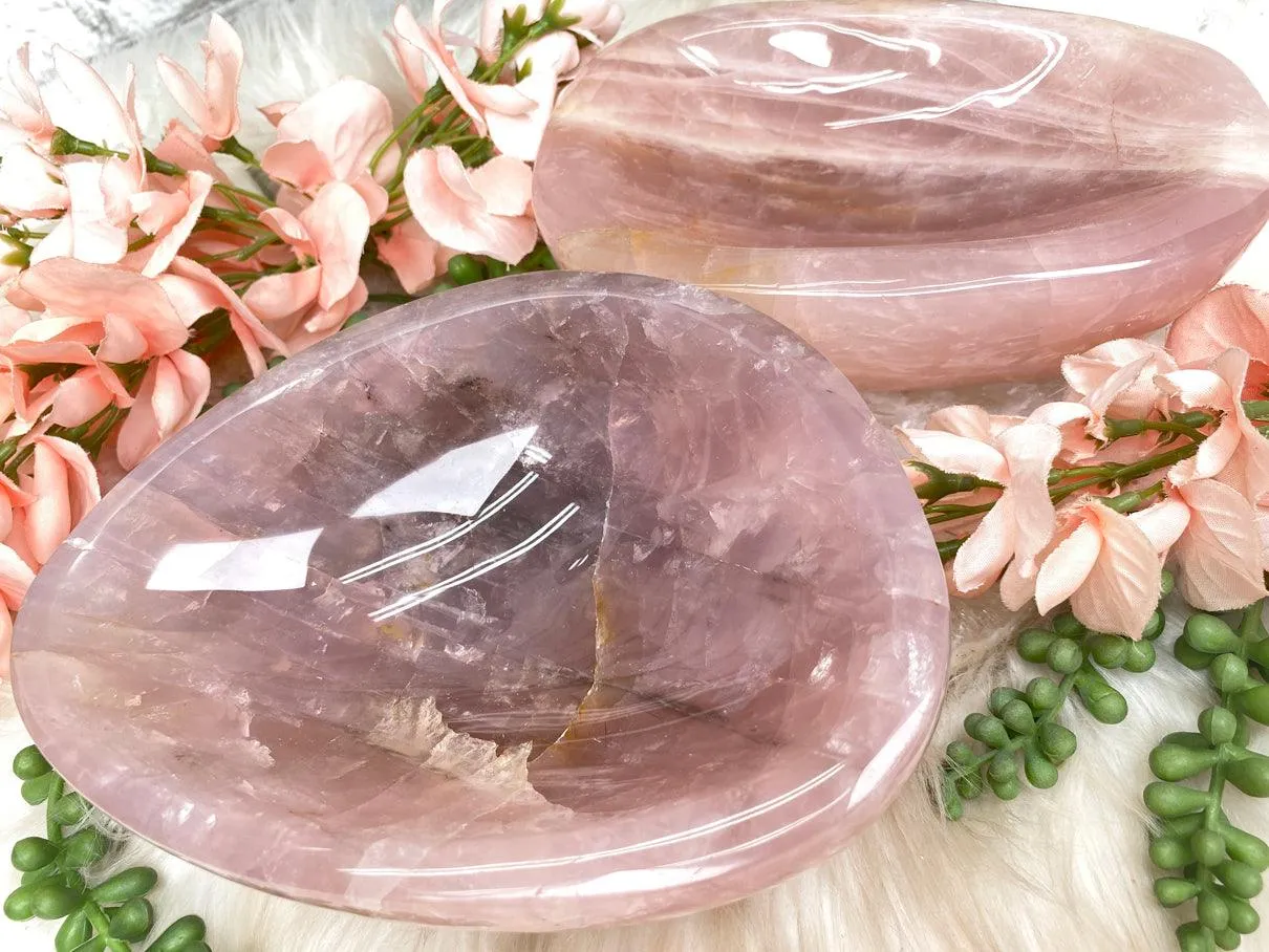 Large Rose Quartz Bowls