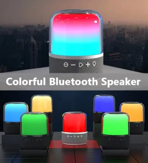 New Color Glass Bluetooth Speaker Sound Led Colorful Light Subwoofer Super Mini Bluetooth Speaker