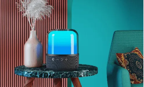 New Color Glass Bluetooth Speaker Sound Led Colorful Light Subwoofer Super Mini Bluetooth Speaker
