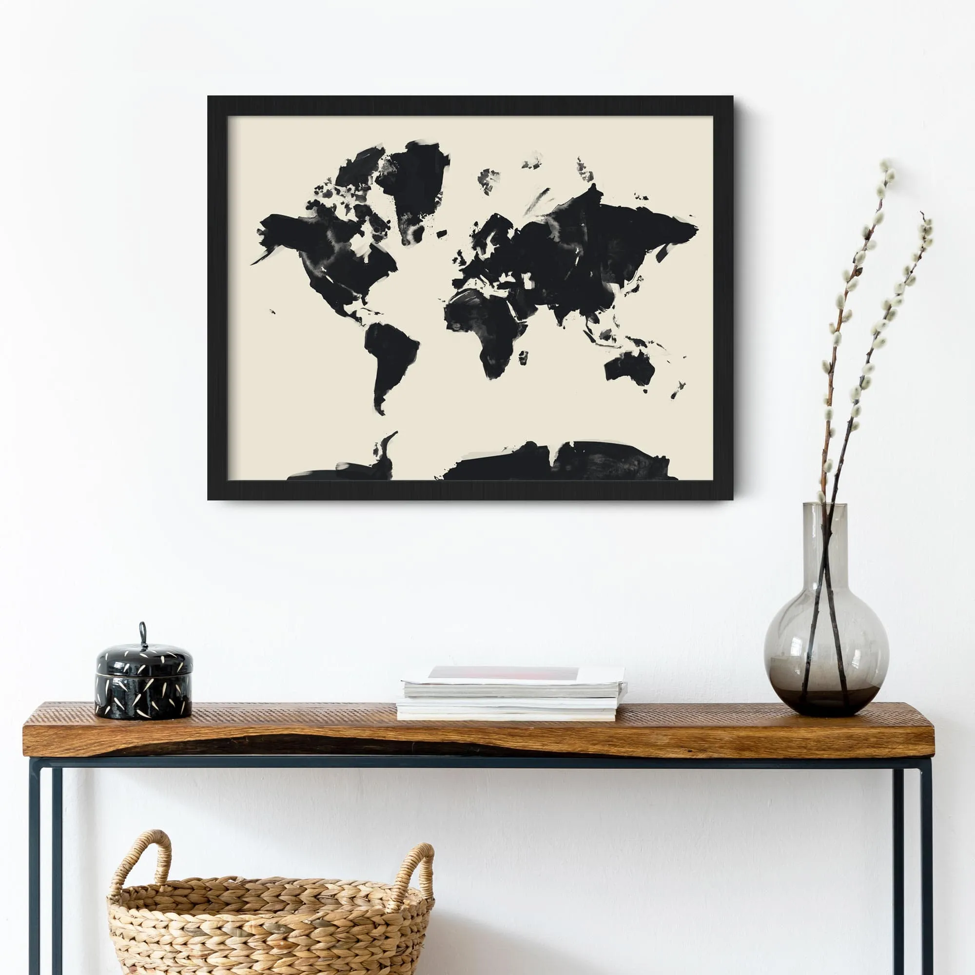 Painted World Map Art Print