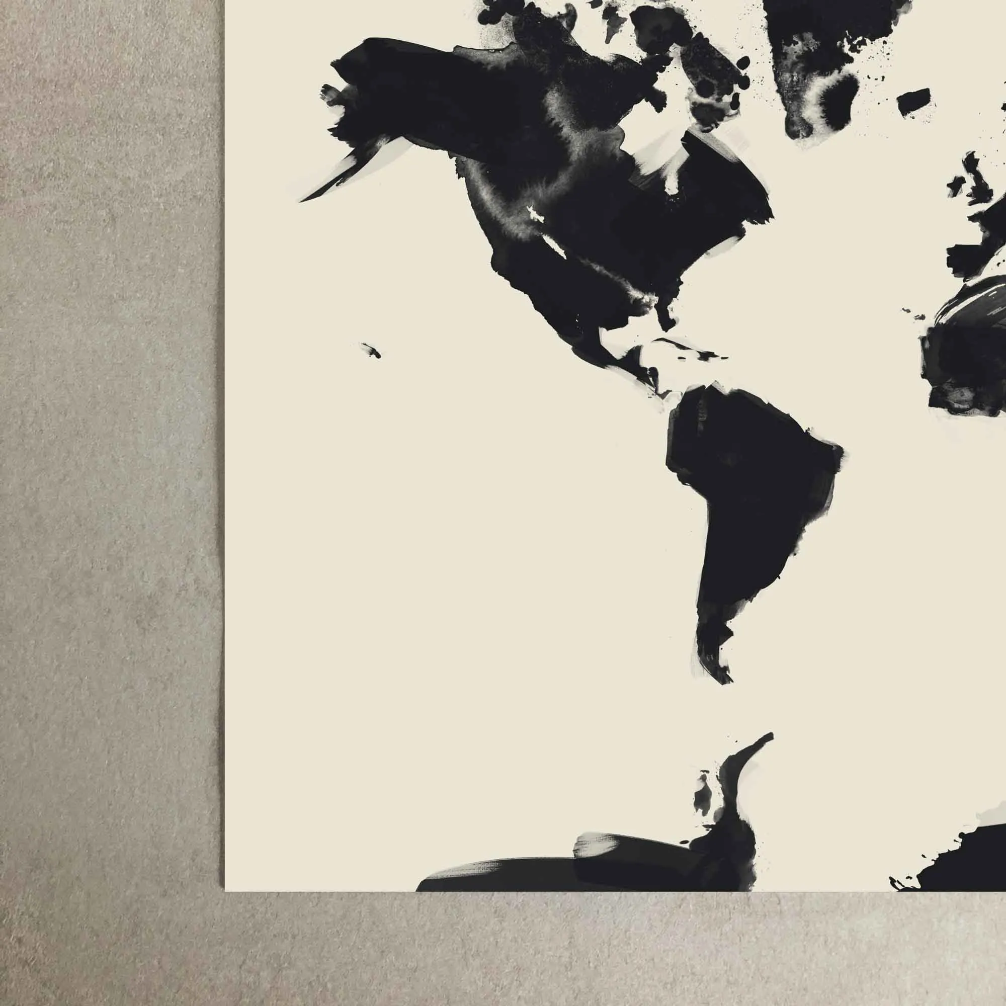 Painted World Map Art Print