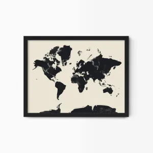 Painted World Map Art Print
