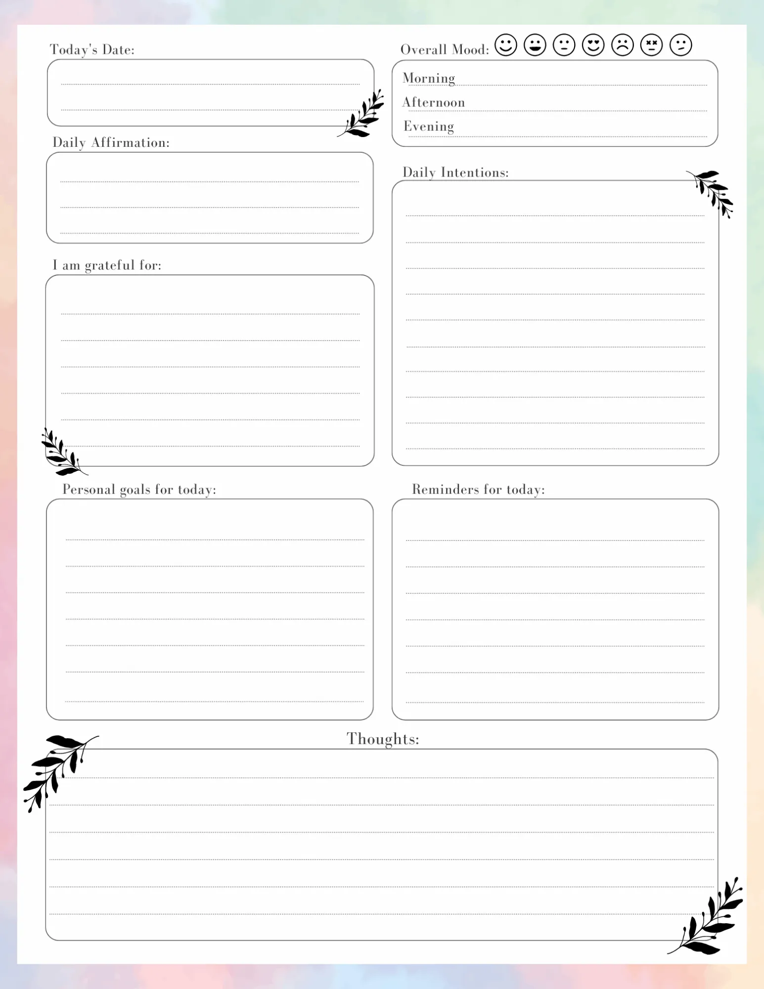 Planner Pages Goal & Habit trackers