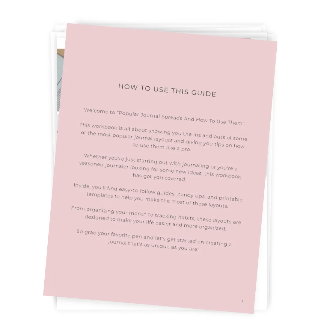 Popular Journal Layouts Digital Workbook
