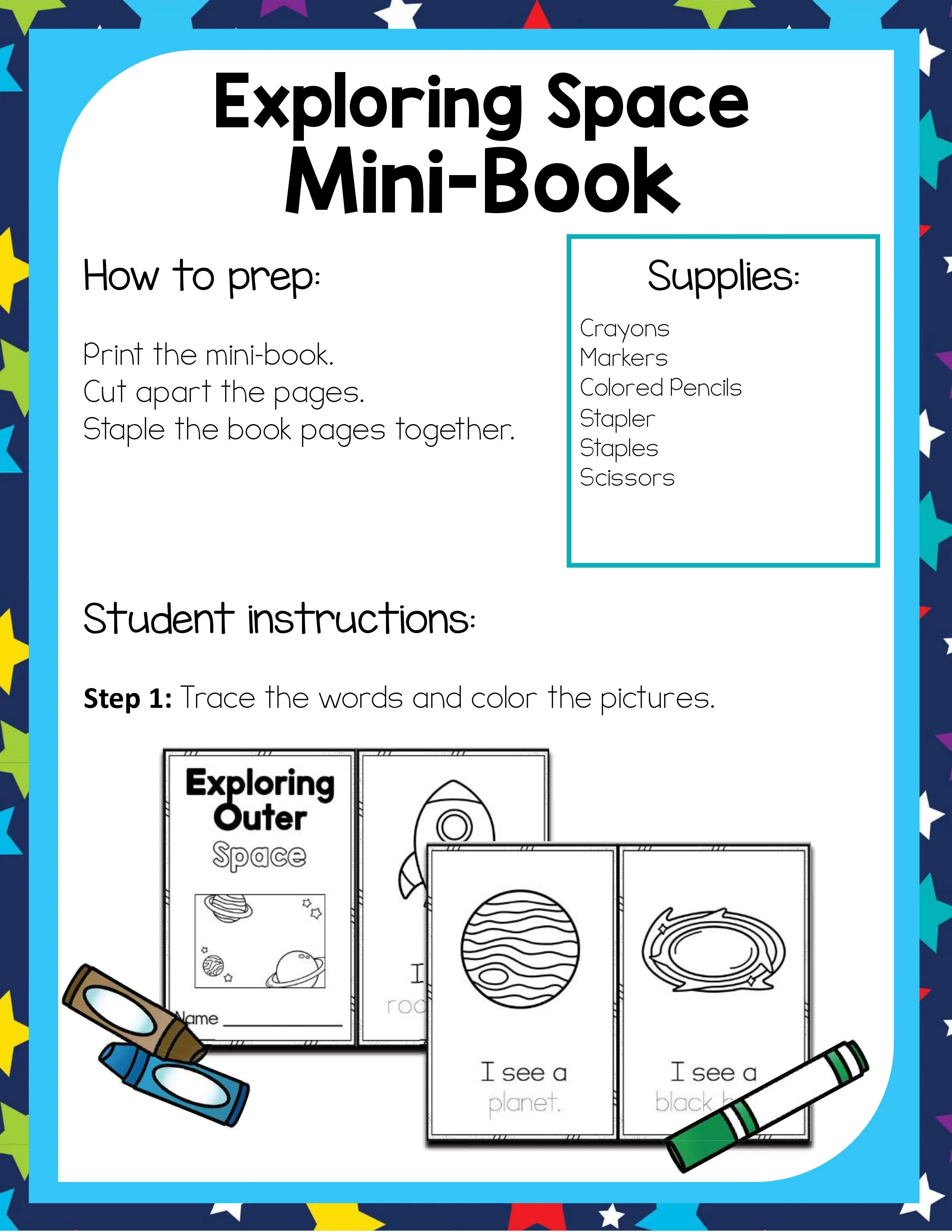 Preschool Space Theme Pack