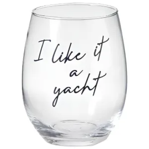 "I Like It A Yacht" Stemless Wine Glass - 180oz.