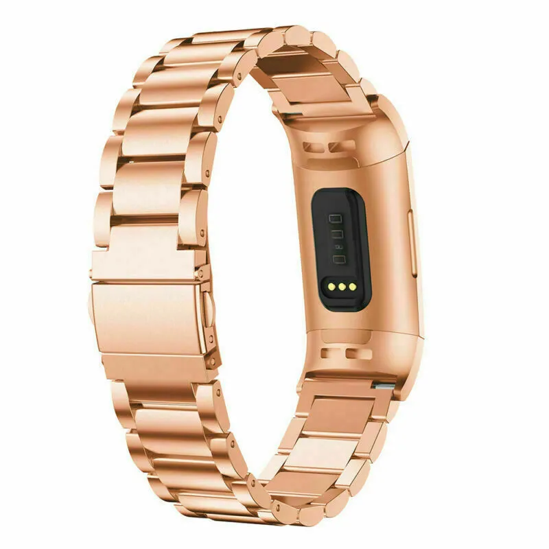 Rose Gold Stainless Steel Strap for Fitbit Charge 3