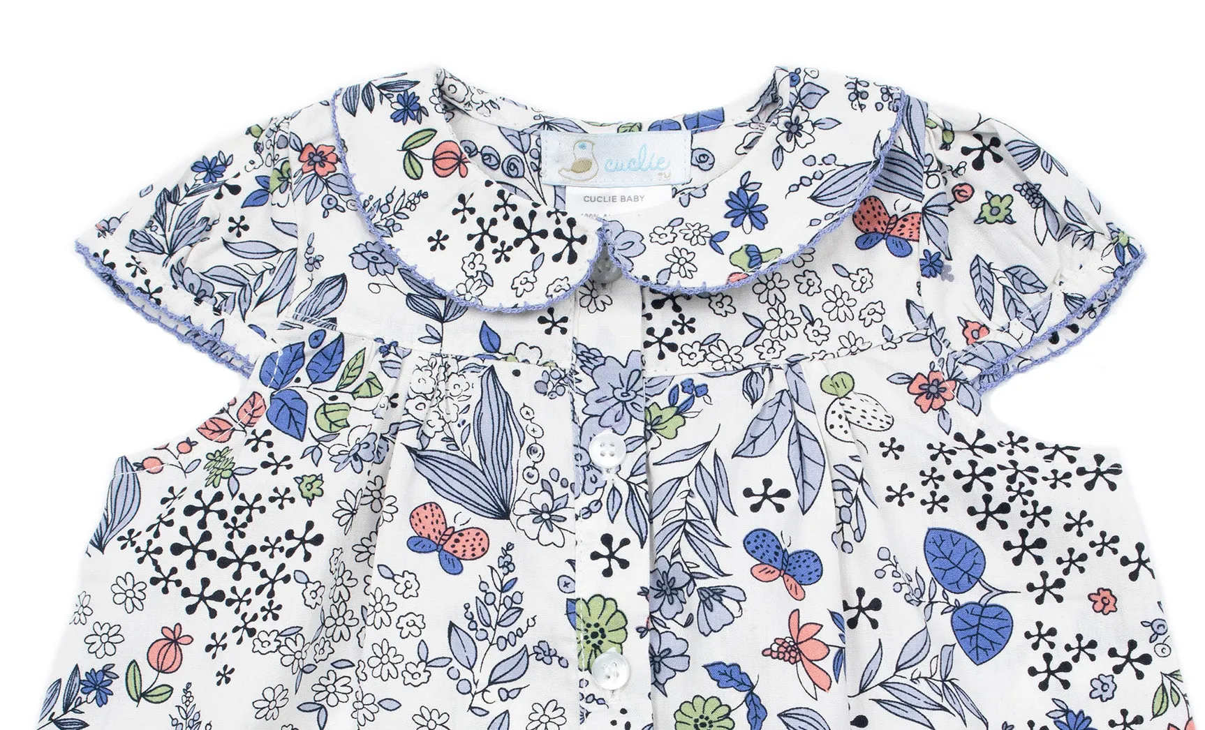 Round Collar Blouse, Toddler, Blue Multi