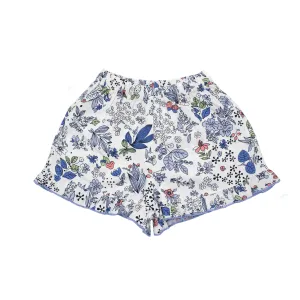 Ruffle Trim Shorts, Infant, Blue Multi