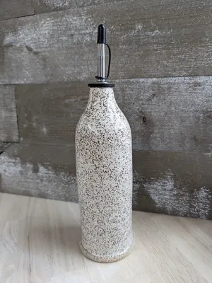 Speckled White Oil/ Vinegar Bottle - 2 Styles