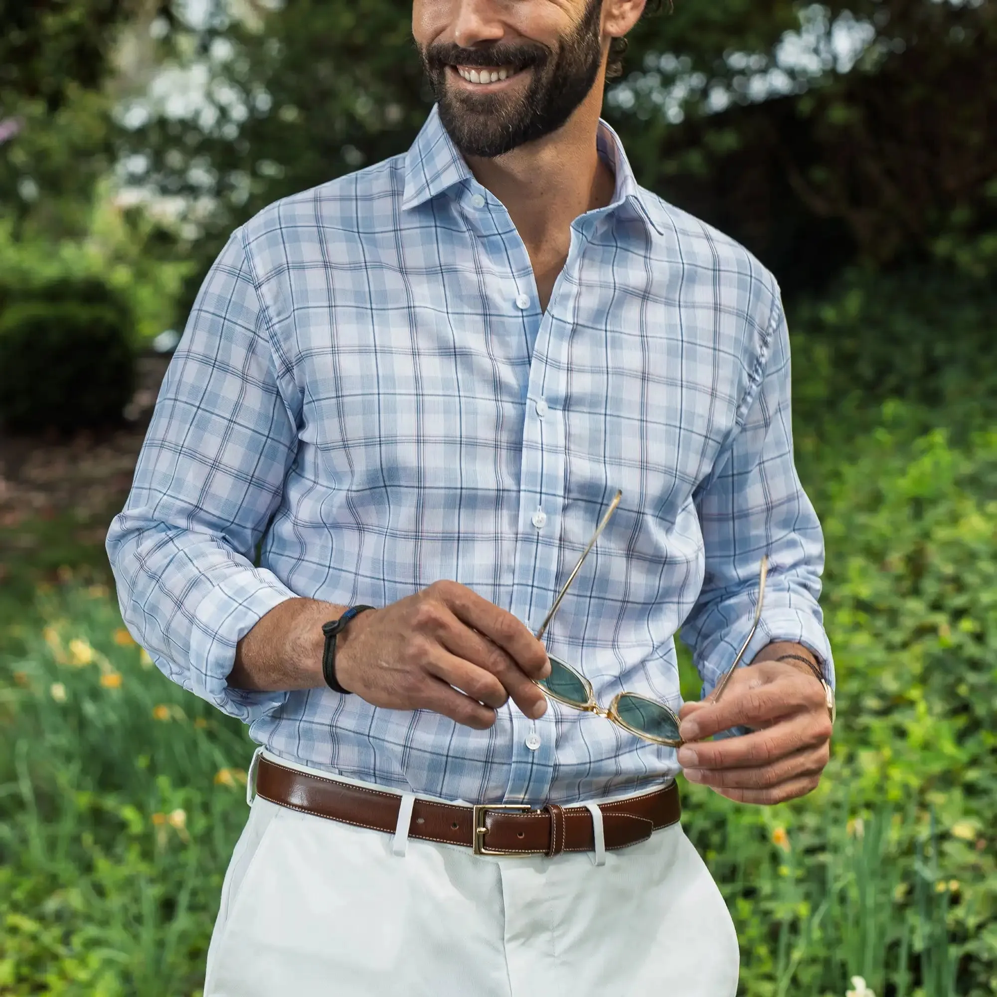 The Sky Blue Alta Plaid Custom Shirt
