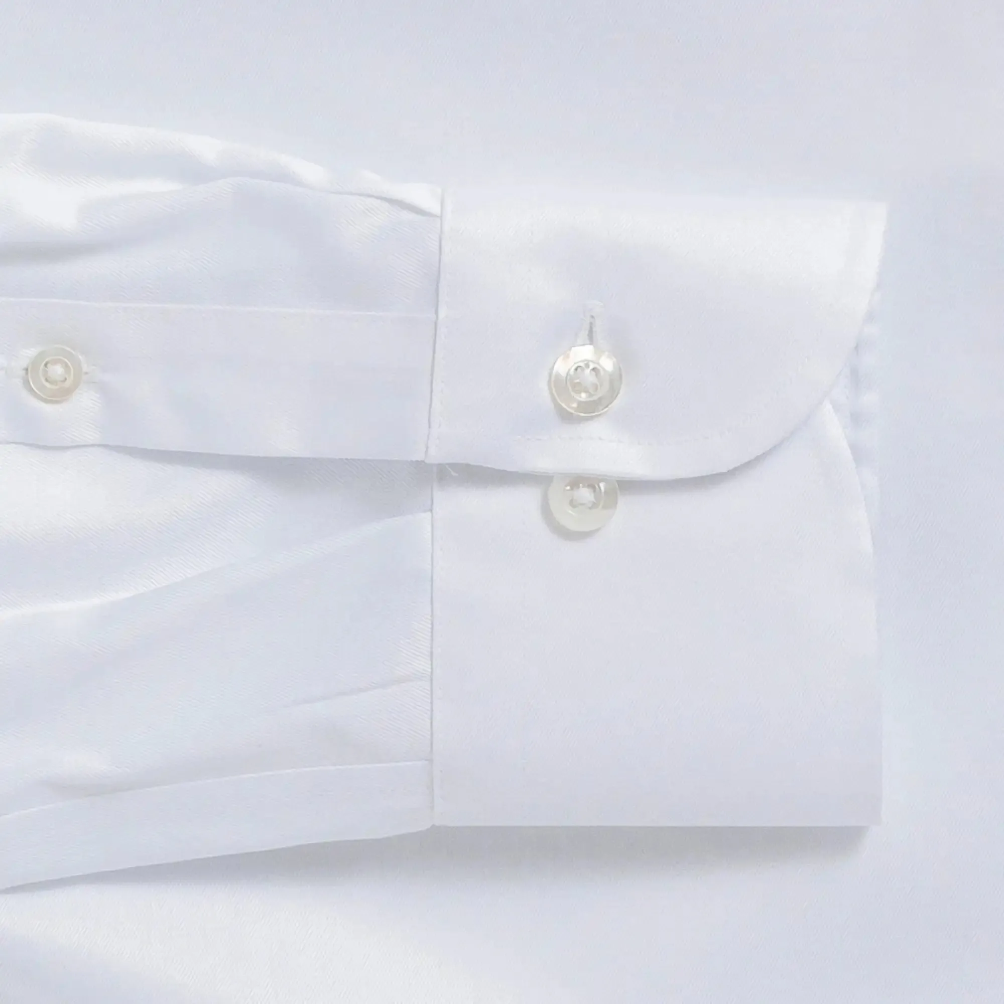 The White Thompson Non Iron Comfort Stretch Twill Custom Shirt