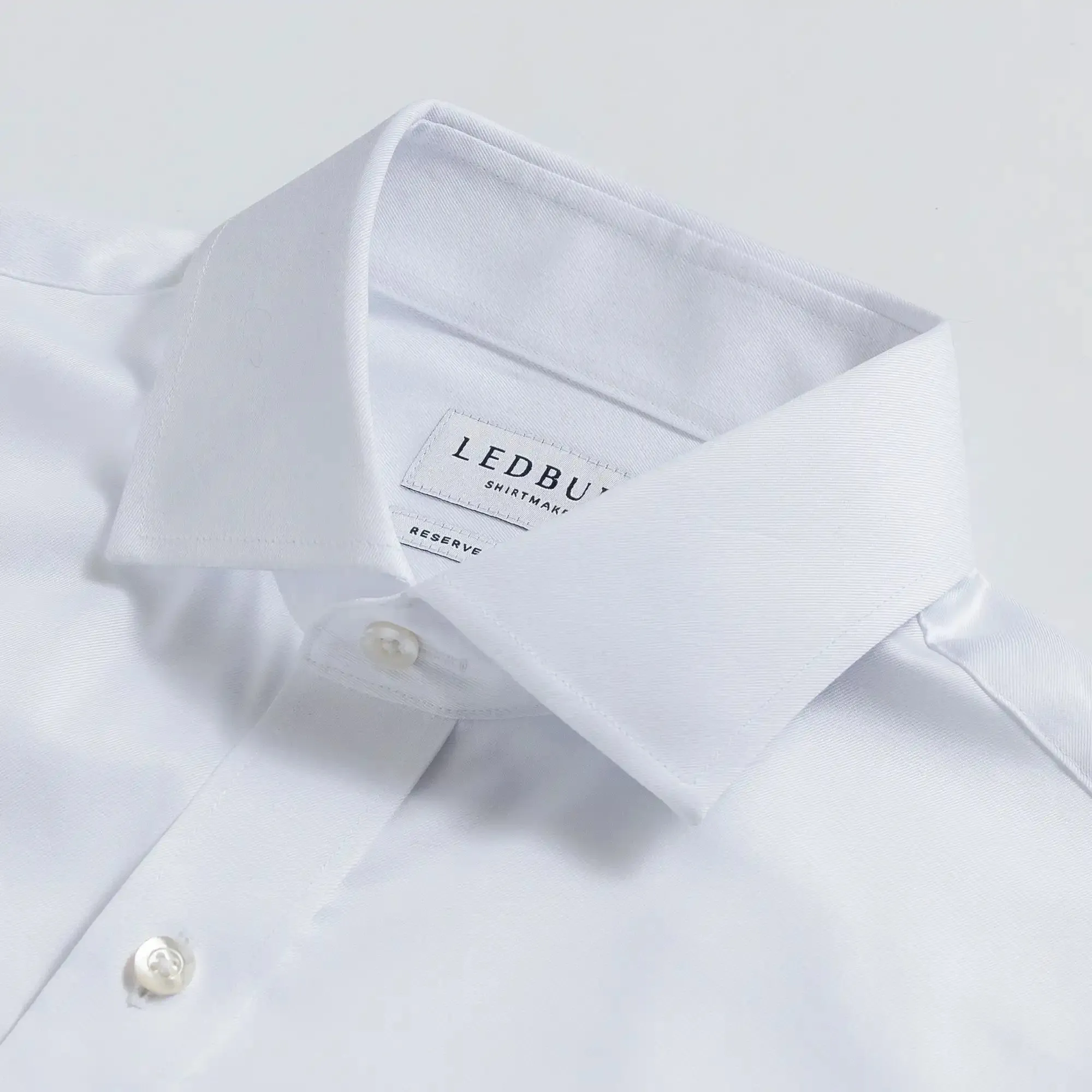 The White Thompson Non Iron Comfort Stretch Twill Custom Shirt
