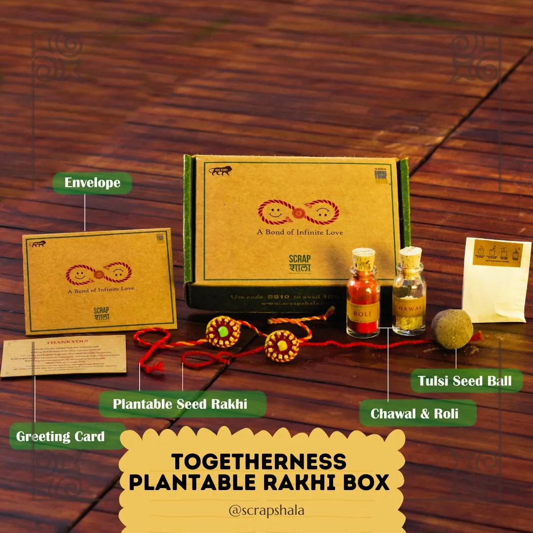 Togetherness Plantable Seed Rakhi Box | Pair of 2 Seed Rakhi