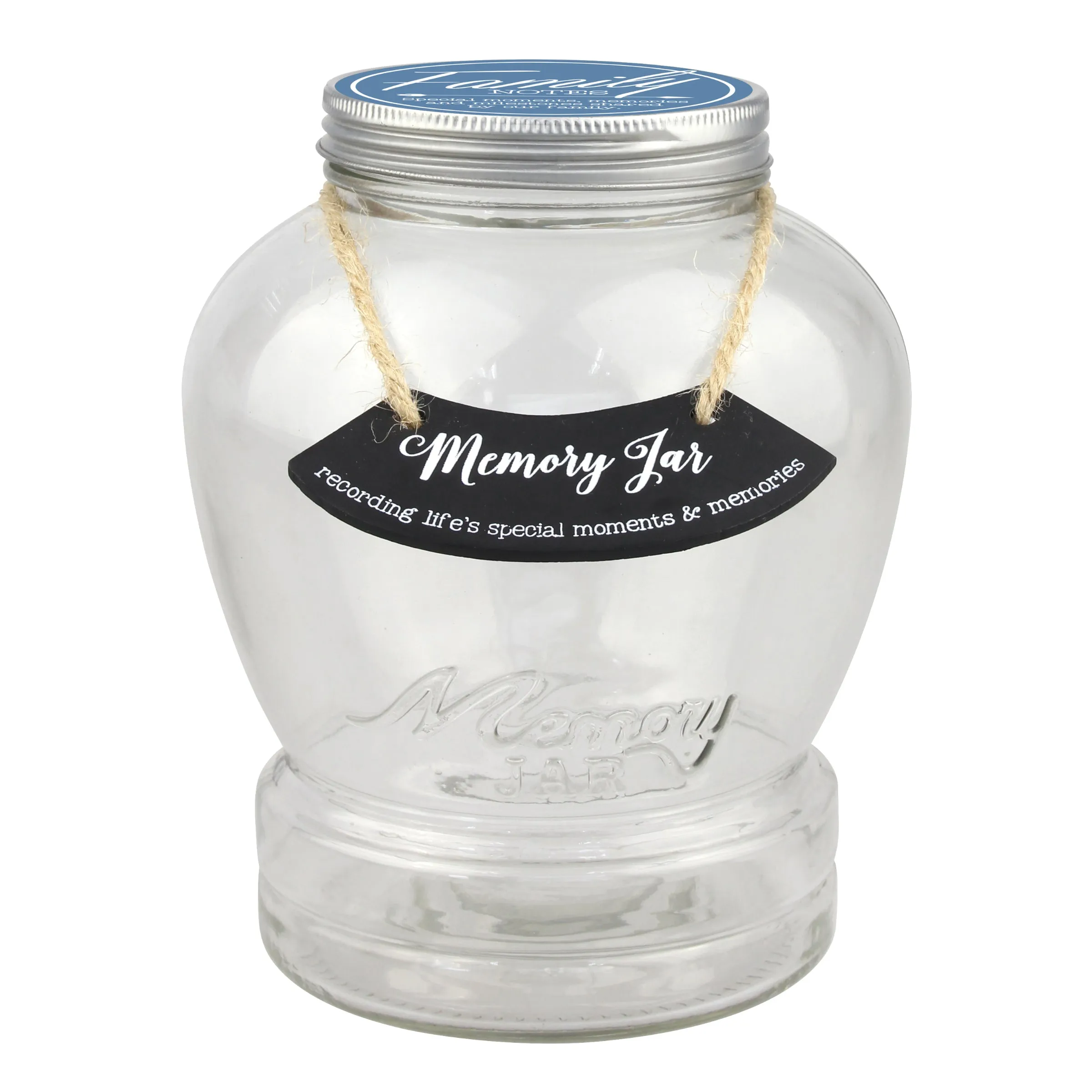 Top Shelf Family Memory Jar With 180 Tickets, Pen, and Decorative Lid (WS)