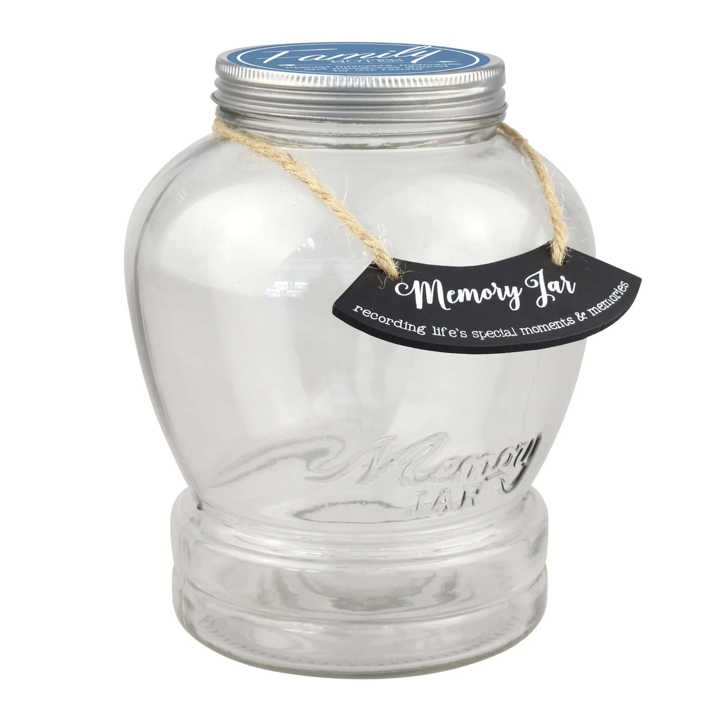 Top Shelf Family Memory Jar With 180 Tickets, Pen, and Decorative Lid (WS)