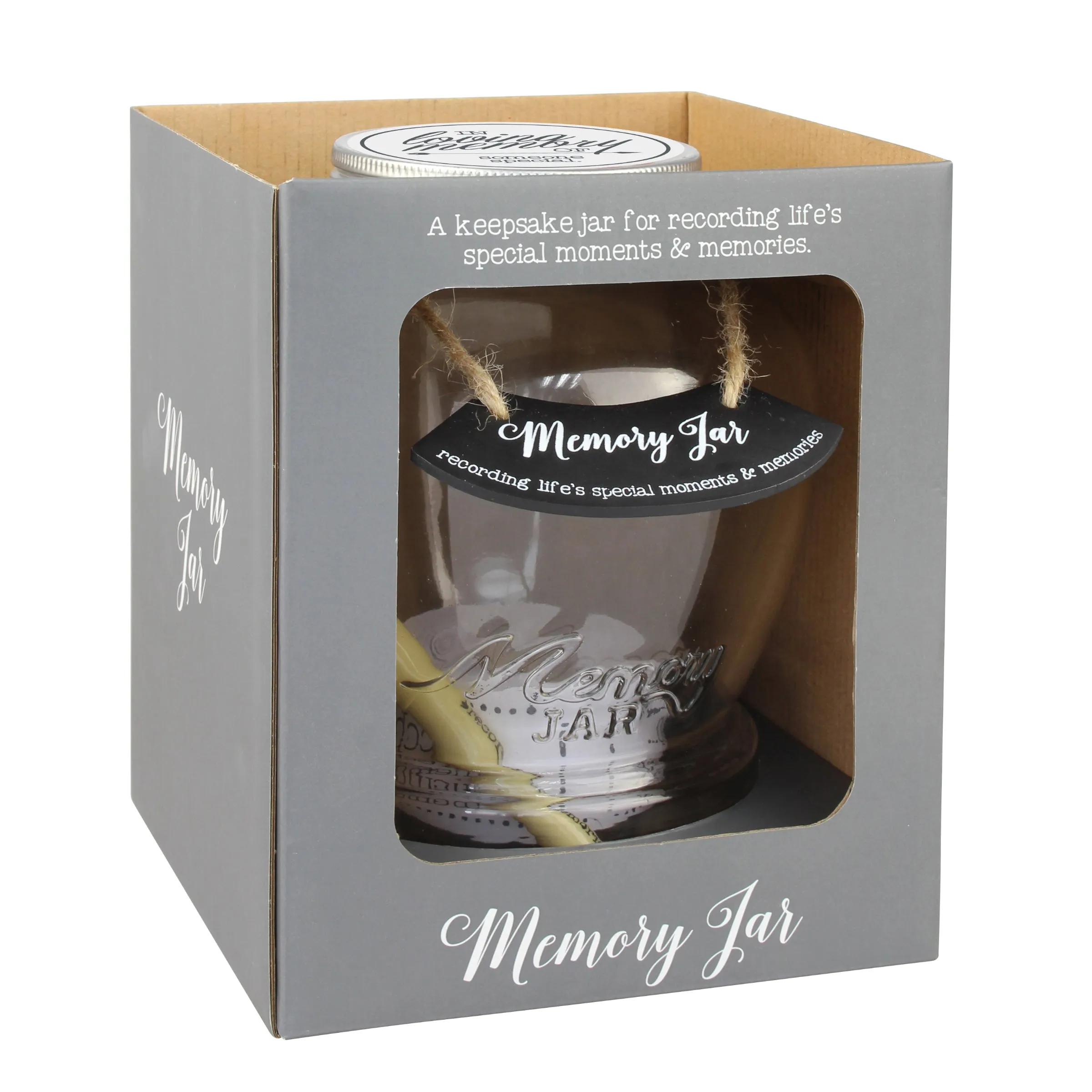 Top Shelf "In Loving Memory" Memory Jar With 180 Tickets, Pen, and Decorative Lid (WS)