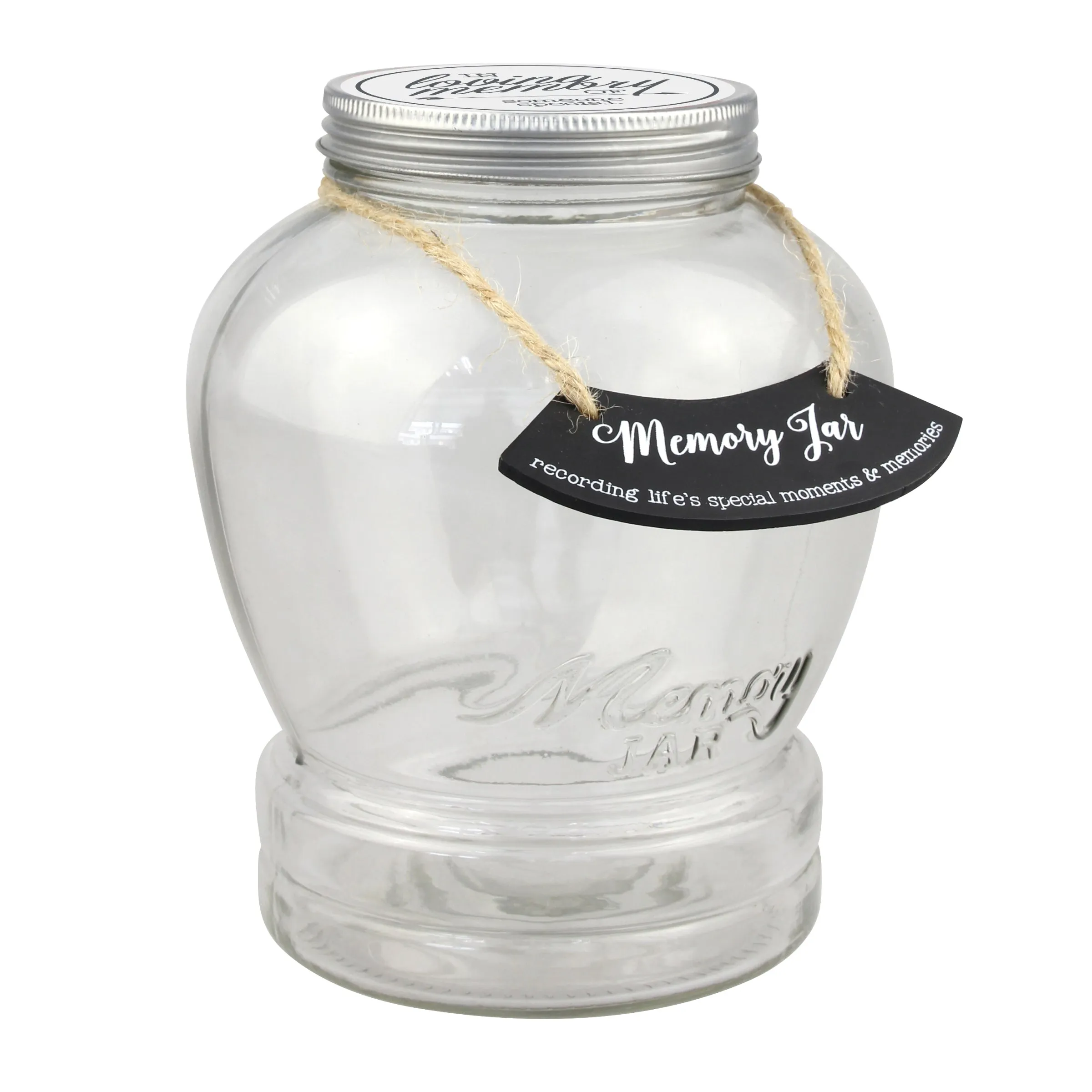 Top Shelf "In Loving Memory" Memory Jar With 180 Tickets, Pen, and Decorative Lid (WS)