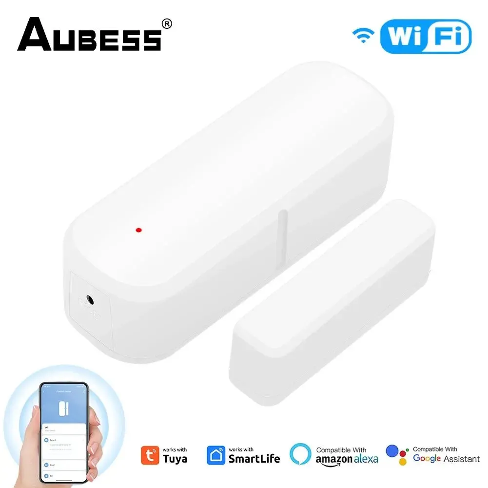 Tuya WiFi Smart Door Sensor Smart Home Door Open/Closed Detectors Window Sensor Smart Life Works With Google Home Alexa