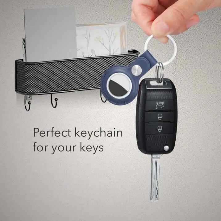 Wasserstein Apple AirTag Leather Keychain Holder | 4-Pack