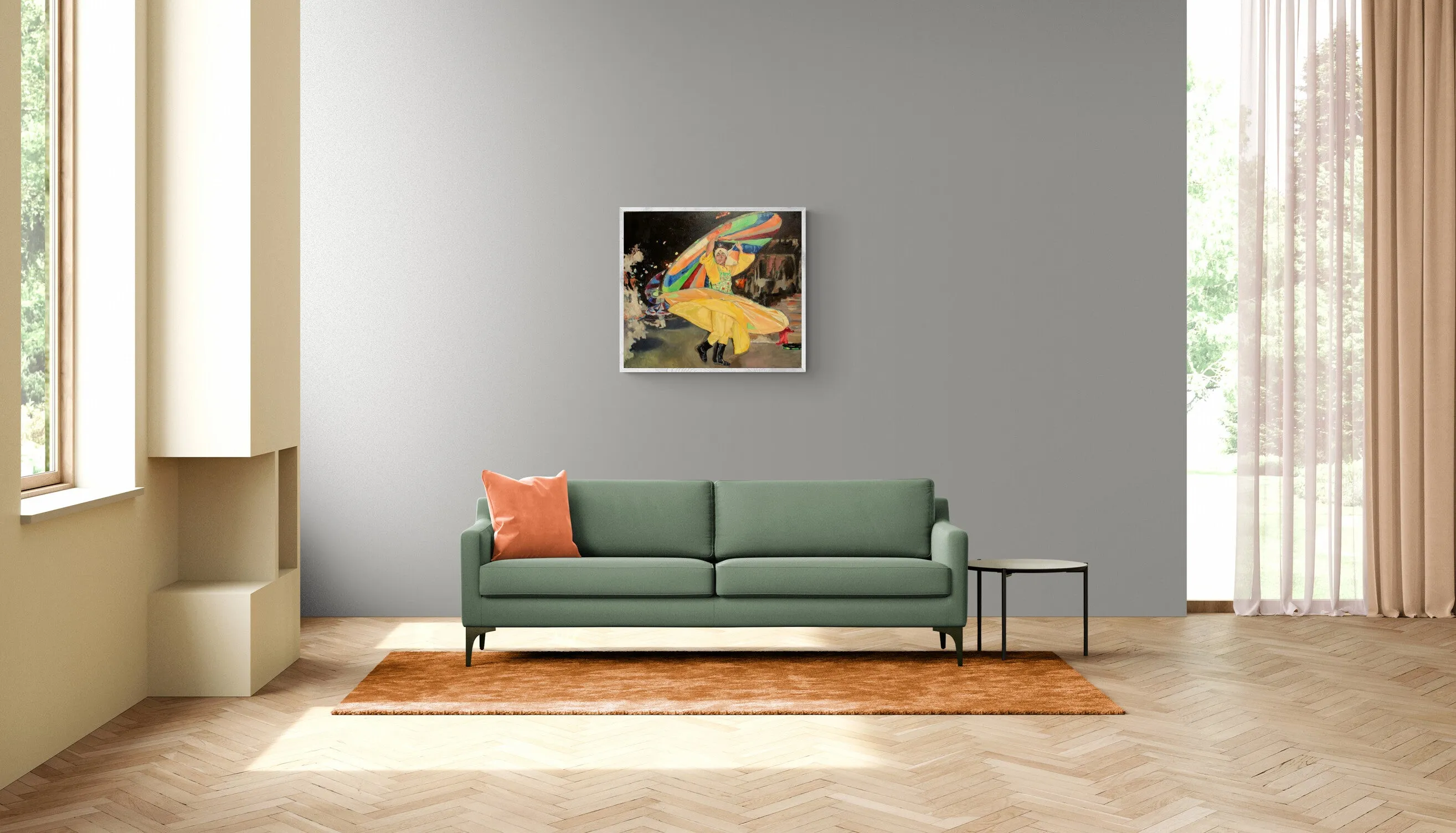 Whirling Dervish oil portrait by Stella Tooth