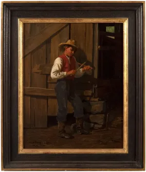 Whittling Gentleman by Enoch Wood Perry