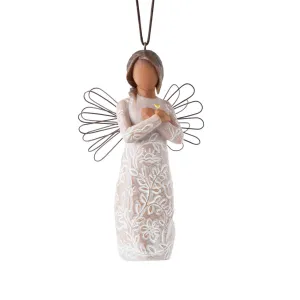Willow Tree? Remembrance Angel Ornament (Darker Skin) - Eternal Memories and Comfort