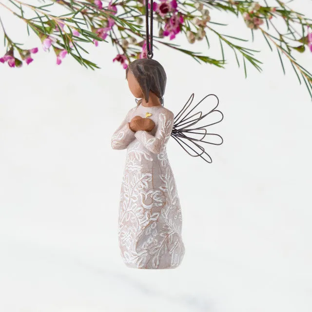 Willow Tree? Remembrance Angel Ornament (Darker Skin) - Eternal Memories and Comfort